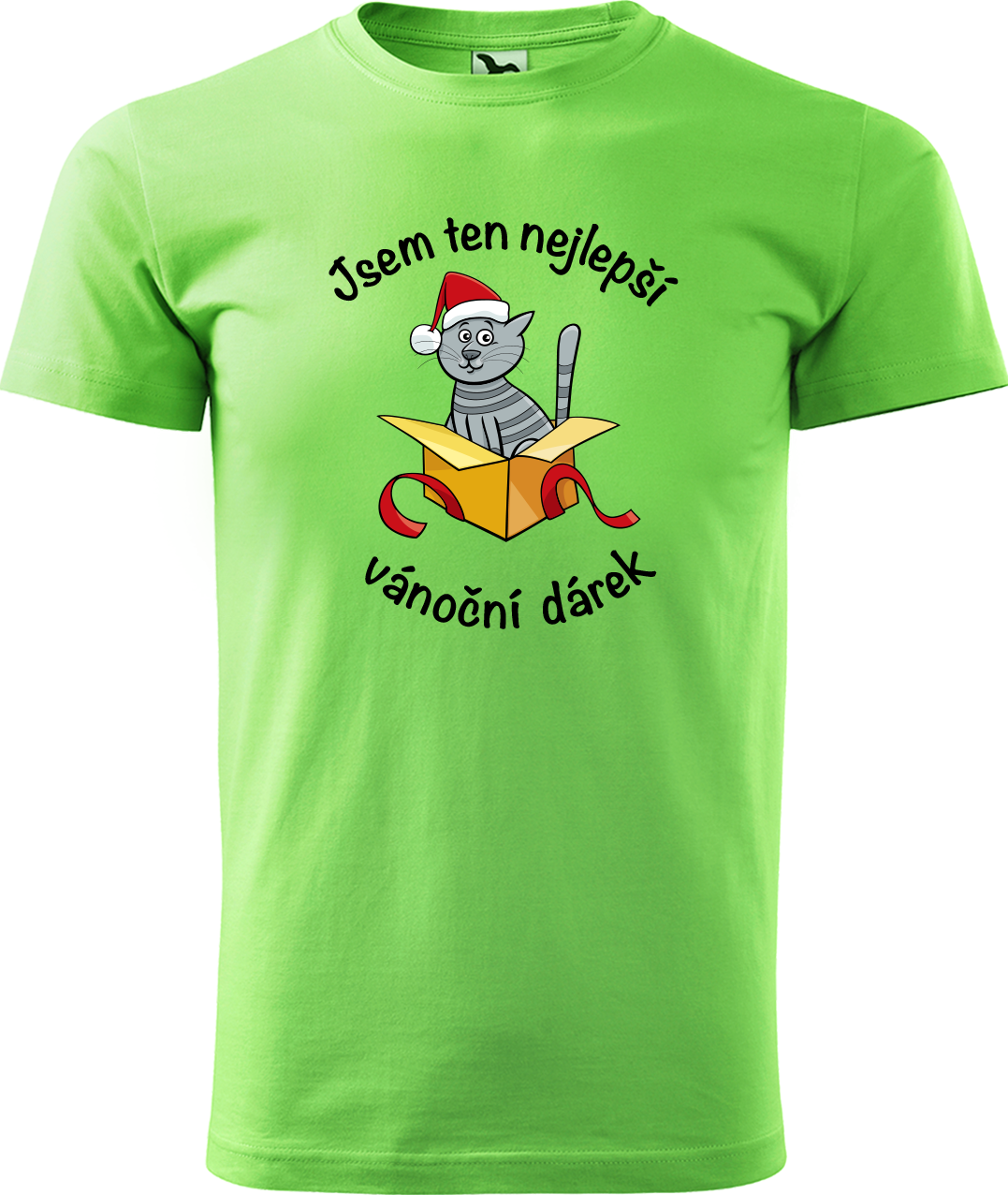Pánské vánoční tričko - Jsem ten nejlepší vánoční dárek Velikost: M, Barva: Apple Green (92)