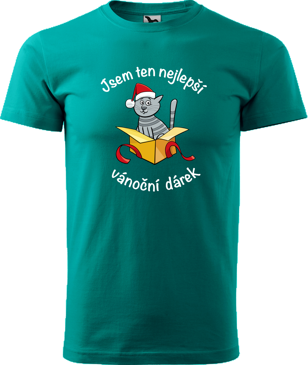 Pánské vánoční tričko - Jsem ten nejlepší vánoční dárek Velikost: S, Barva: Emerald (19)