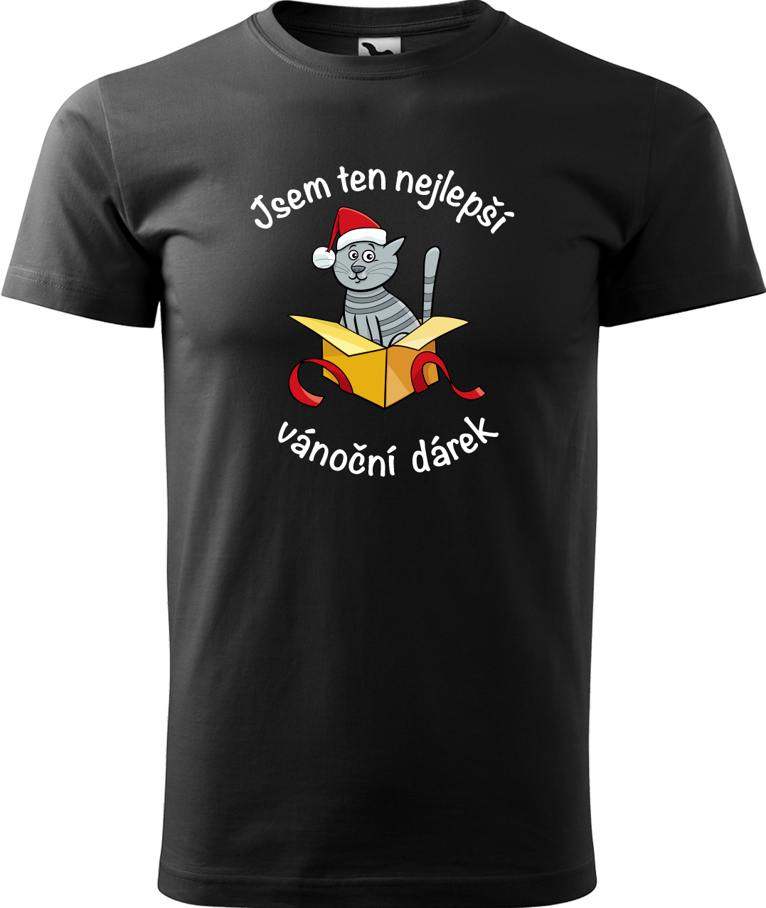 Pánské vánoční tričko - Jsem ten nejlepší vánoční dárek Velikost: XL, Barva: Černá (01)