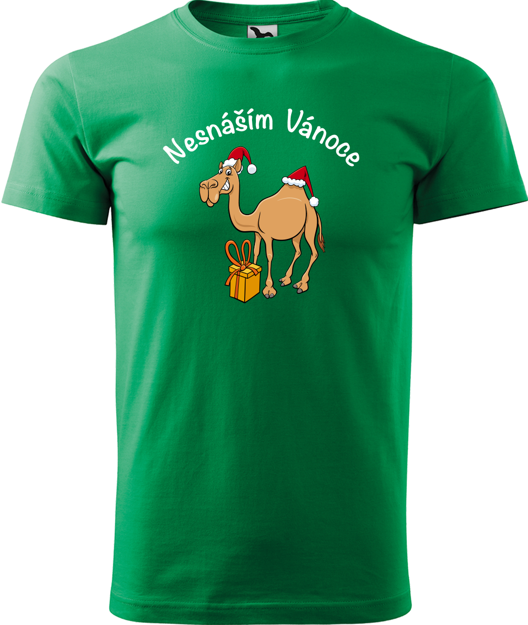 Pánské vánoční tričko - Nesnáším Vánoce Velikost: S, Barva: Středně zelená (16)