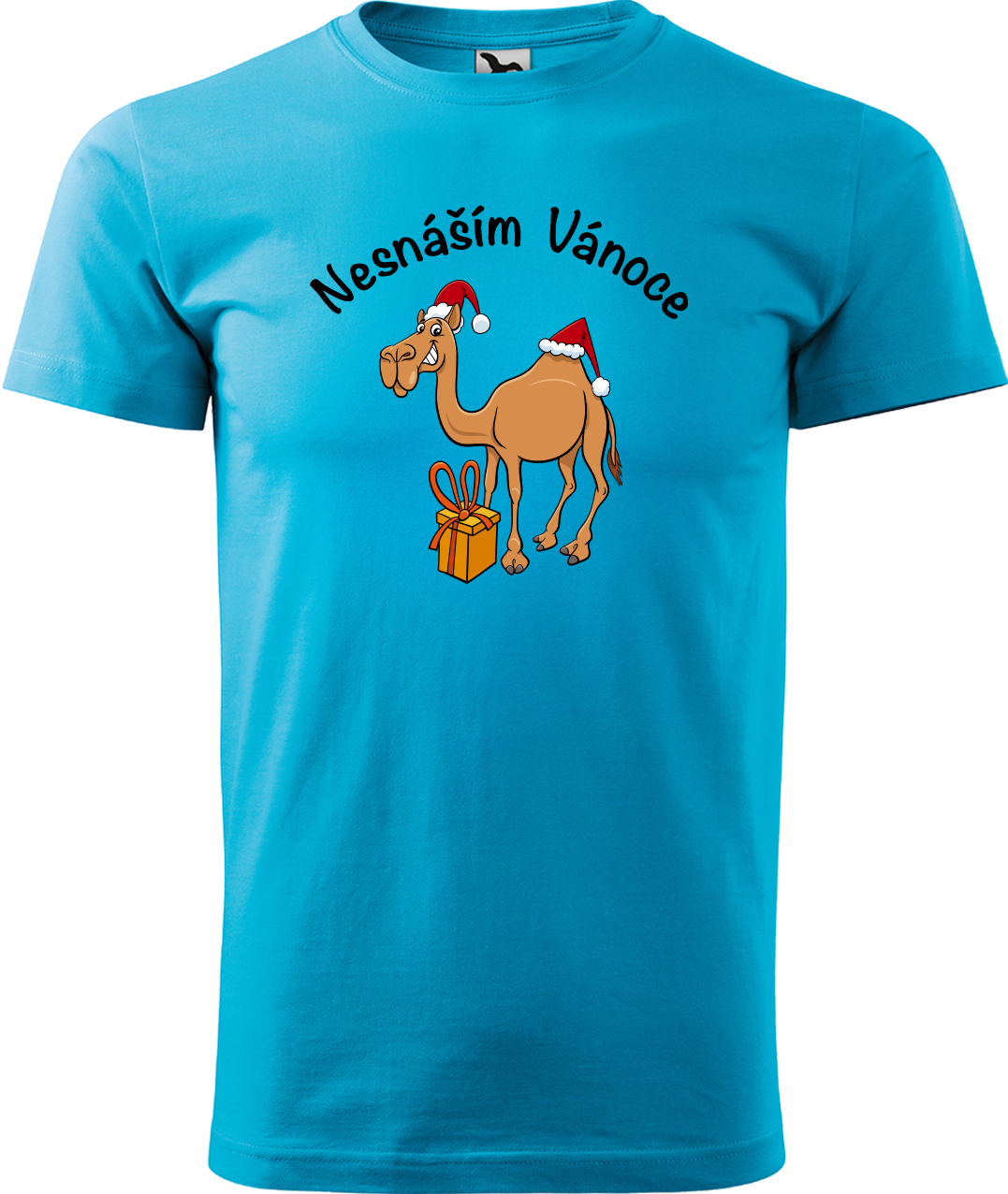Pánské vánoční tričko - Nesnáším Vánoce Velikost: M, Barva: Tyrkysová (44)