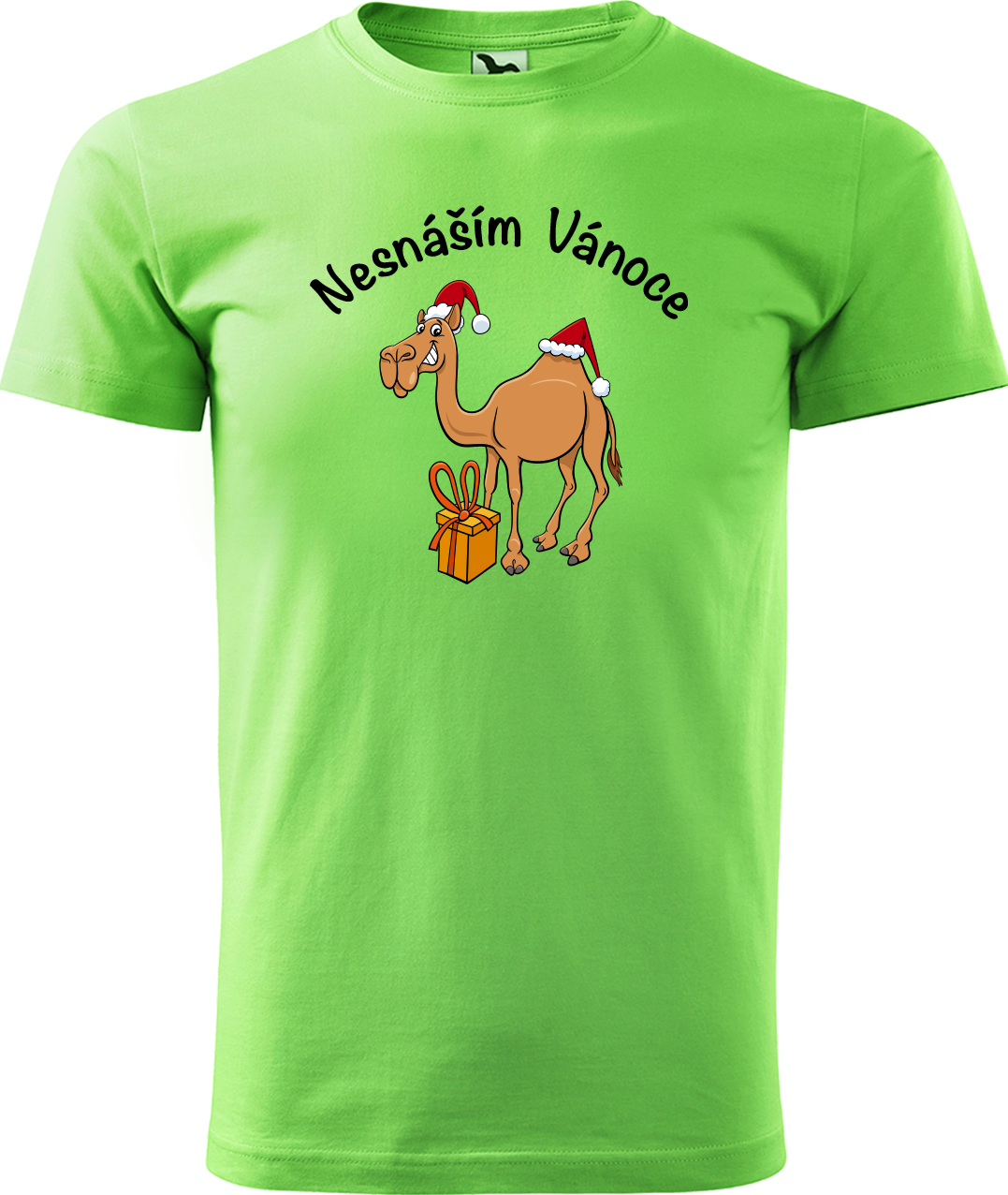 Pánské vánoční tričko - Nesnáším Vánoce Velikost: M, Barva: Apple Green (92)