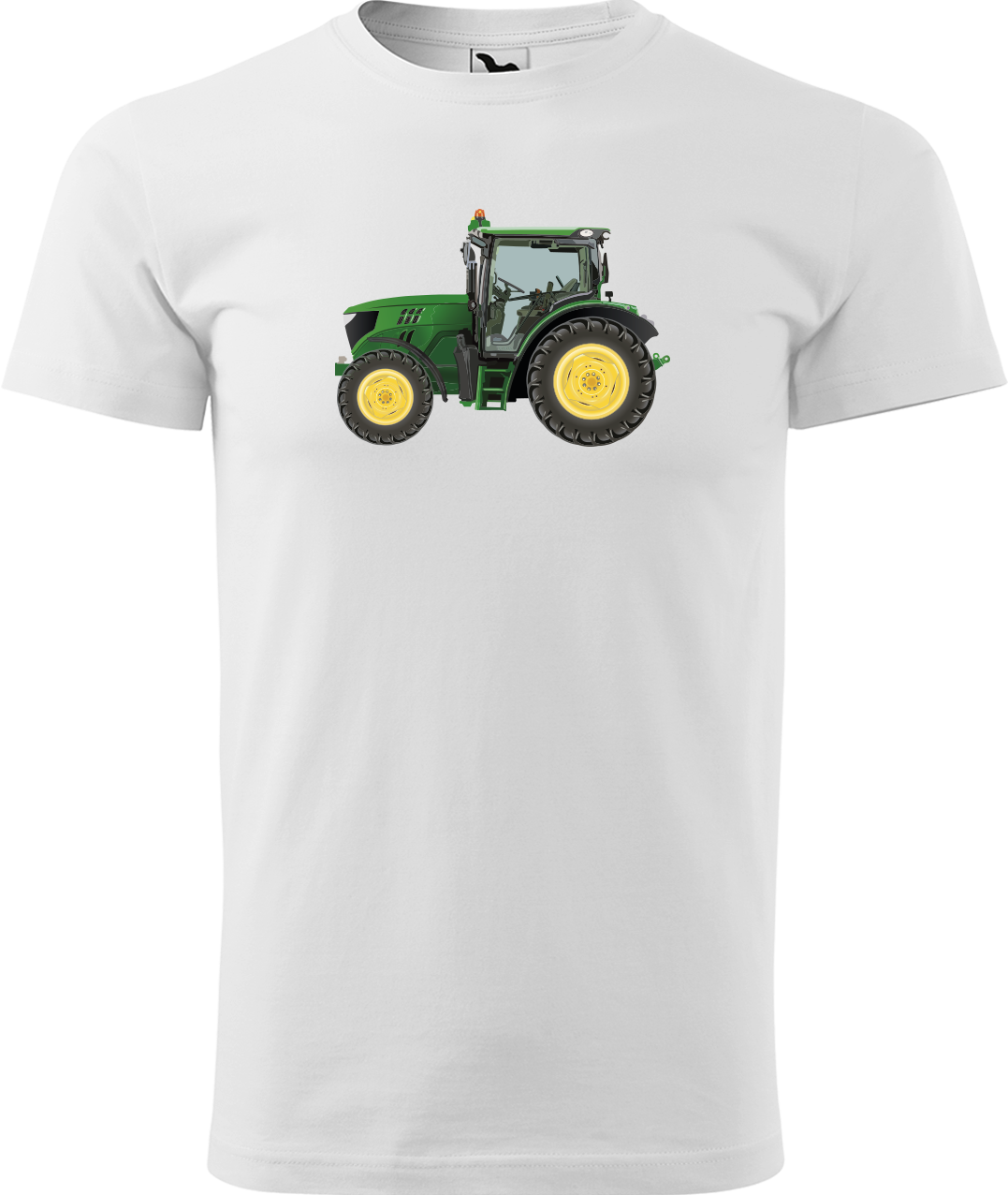 Tričko s traktorem - Zelený traktor Velikost: M, Barva: Bílá (00)