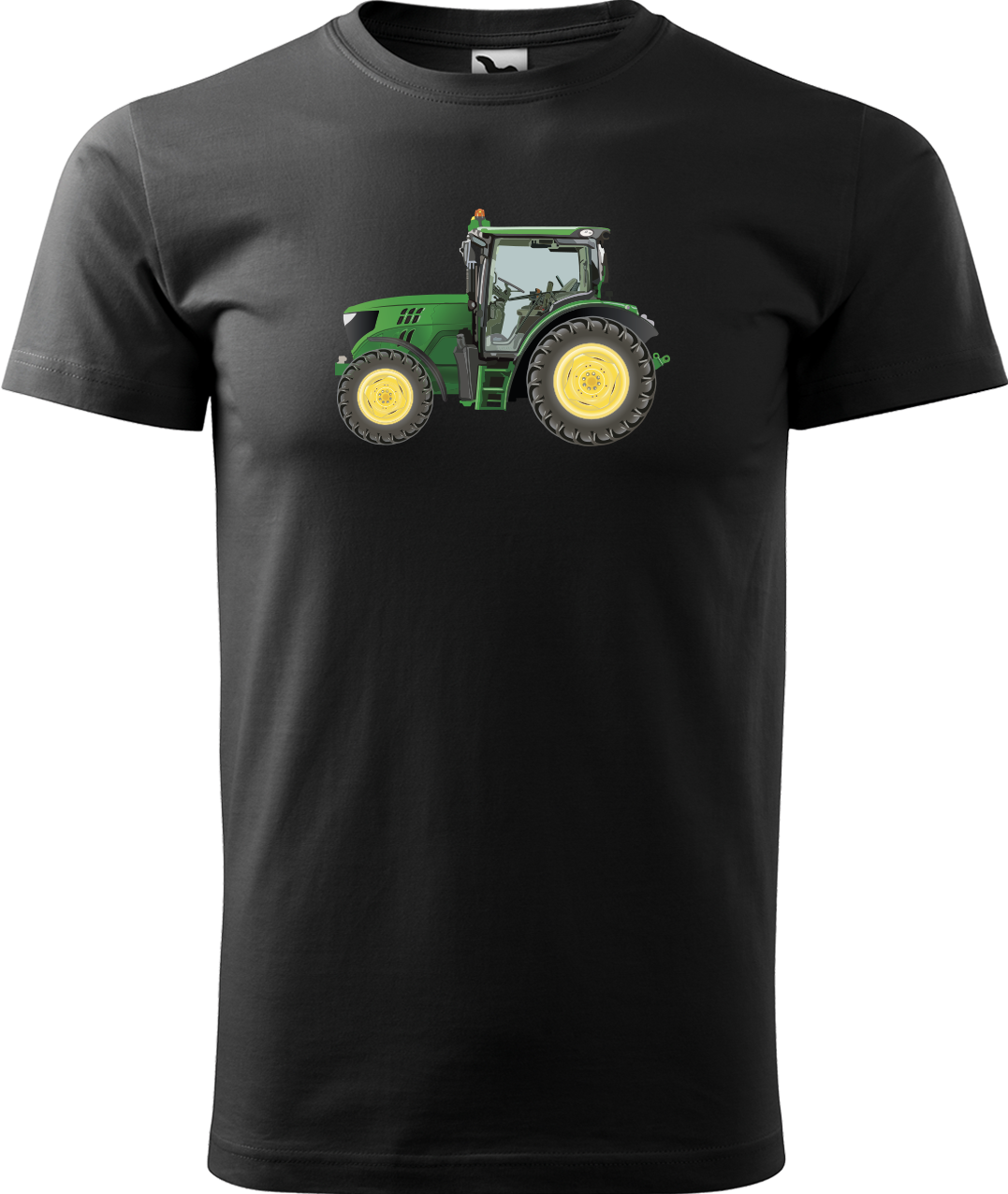 Tričko s traktorem - Zelený traktor Velikost: S, Barva: Černá (01)