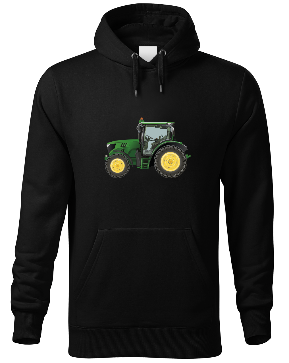 Mikina s traktorem - Zelený traktor Velikost: L, Barva: Černá