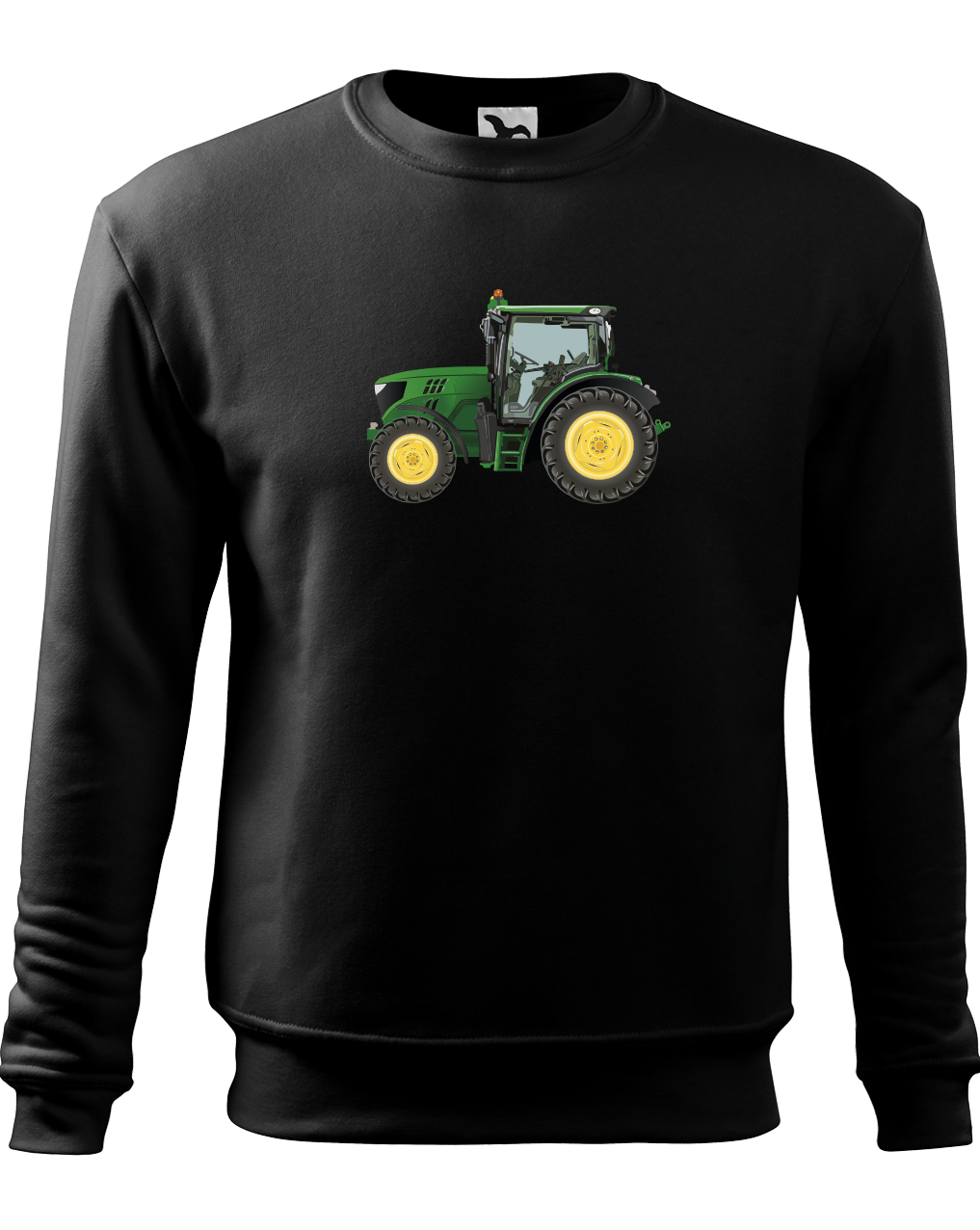Mikina s traktorem - Zelený traktor Velikost: S, Barva: Černá