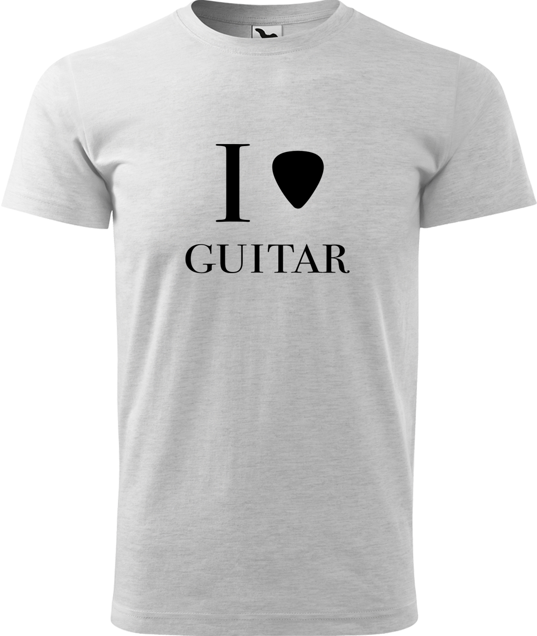 Pánské tričko s kytarou - I love guitar Velikost: S, Barva: Světle šedý melír (03), Střih: pánský