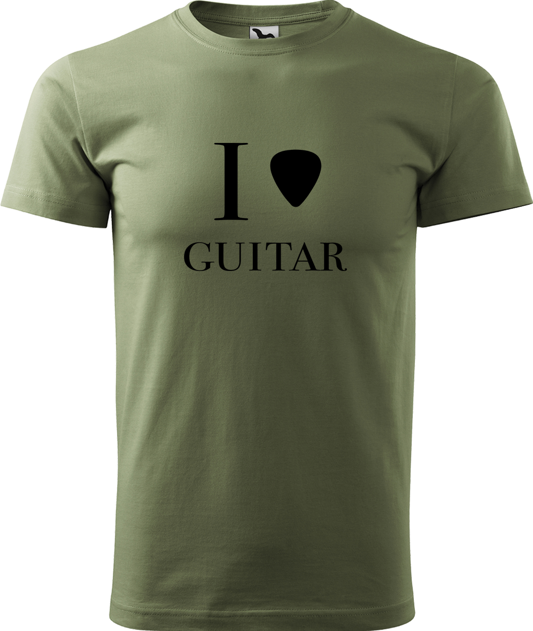Pánské tričko s kytarou - I love guitar Velikost: S, Barva: Světlá khaki (28), Střih: pánský