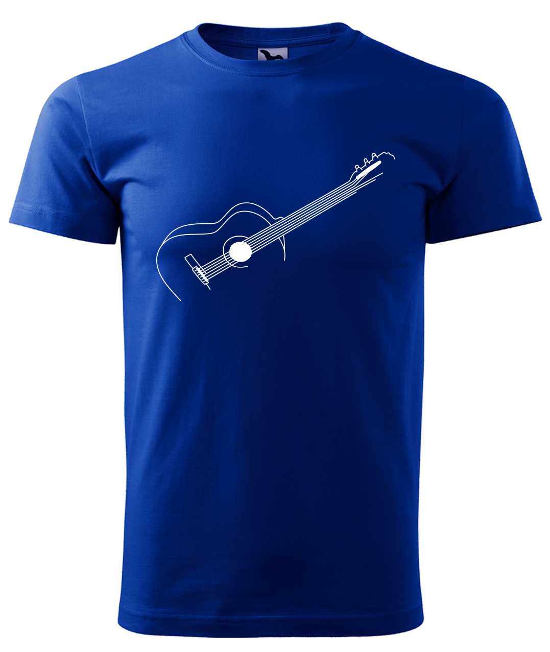 Dětské tričko s kytarou - Stylizovaná kytara Velikost: 4 roky / 110 cm, Barva: Královská modrá (05), Délka rukávu: Krátký rukáv