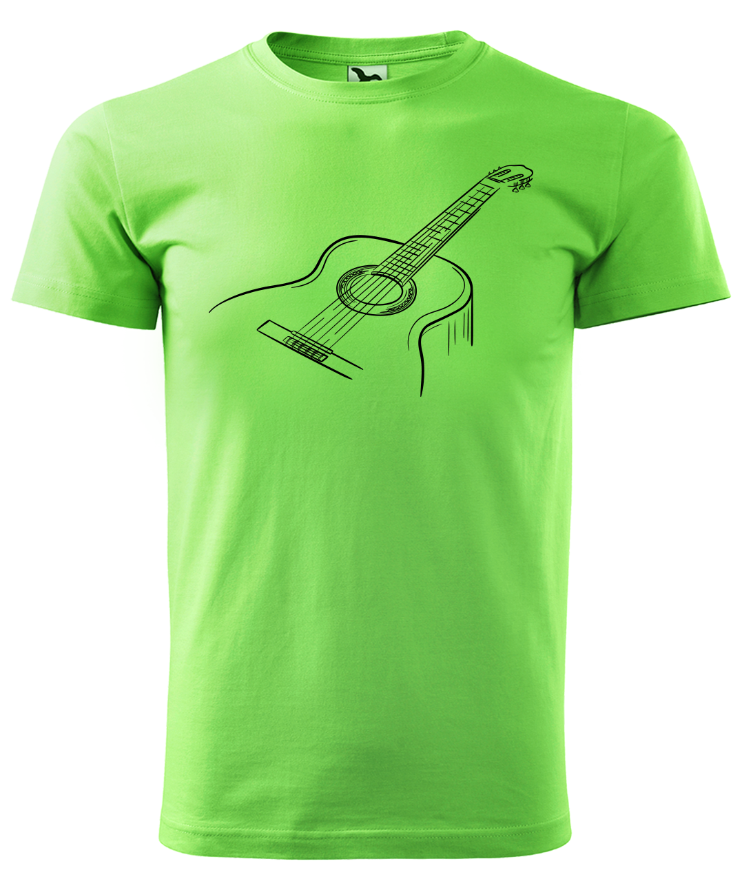 Dětské tričko s kytarou - Klasická kytara Velikost: 4 roky / 110 cm, Barva: Apple Green (92)
