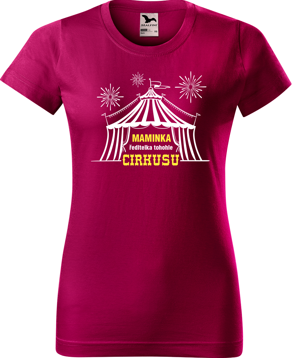 Tričko pro maminku - Maminka ředitelka tohohle cirkusu Velikost: L, Barva: Fuchsia red (49)
