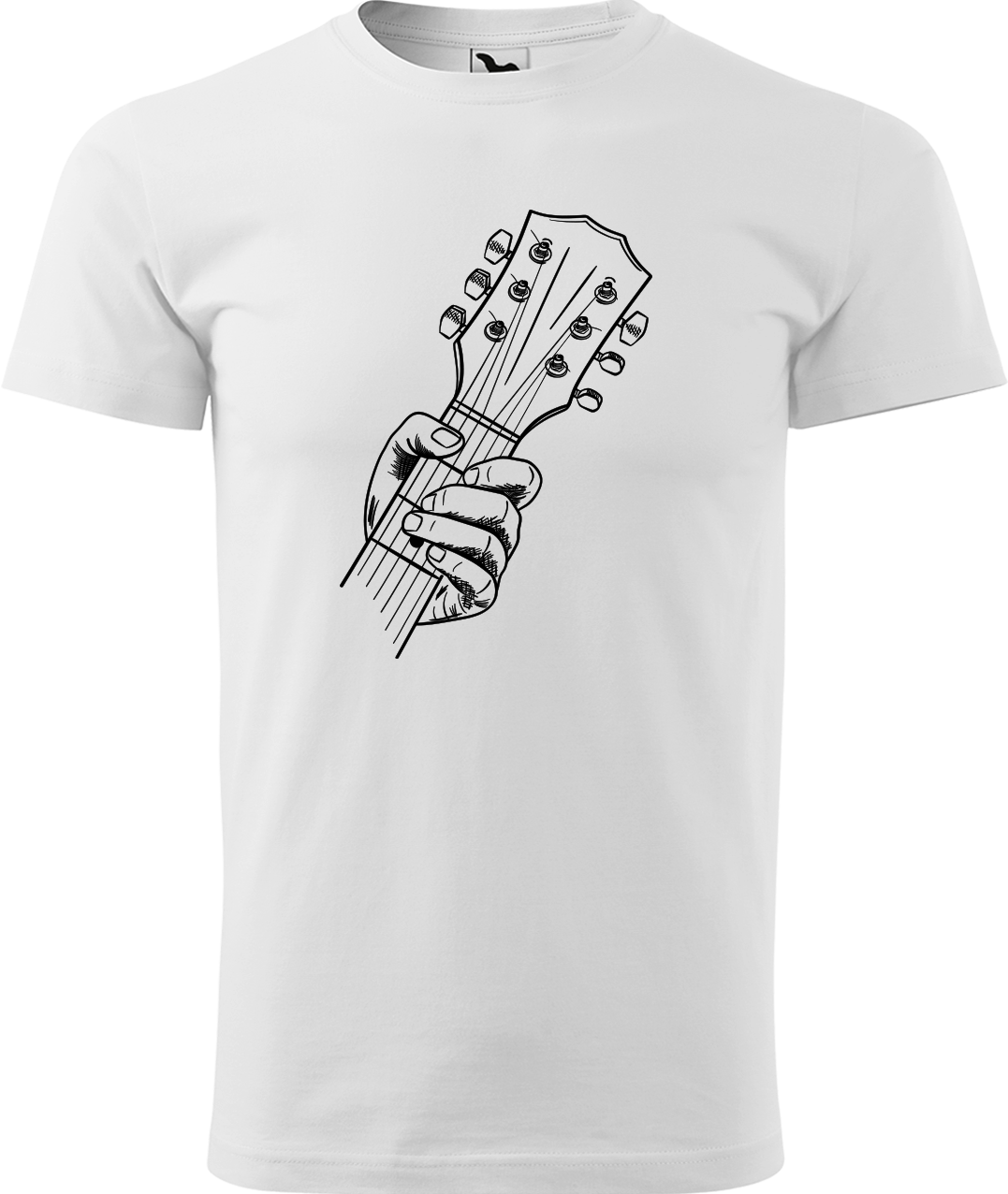 Pánské tričko s kytarou - Hlava kytary Velikost: S, Barva: Bílá (00)