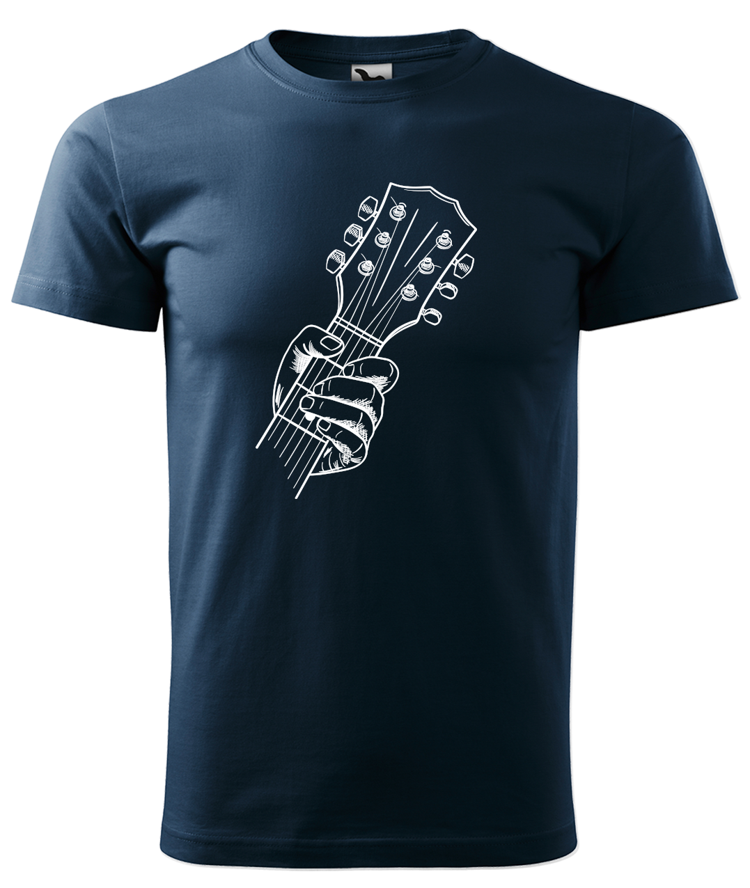 Dětské tričko s kytarou - Hlava kytary Velikost: 4 roky / 110 cm, Barva: Námořní modrá (02)