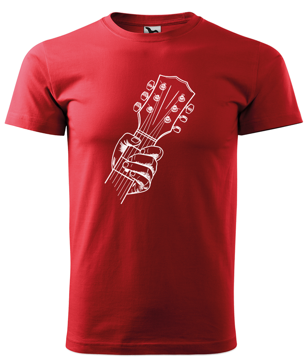 Dětské tričko s kytarou - Hlava kytary Velikost: 12 let / 158 cm, Barva: Červená (07)