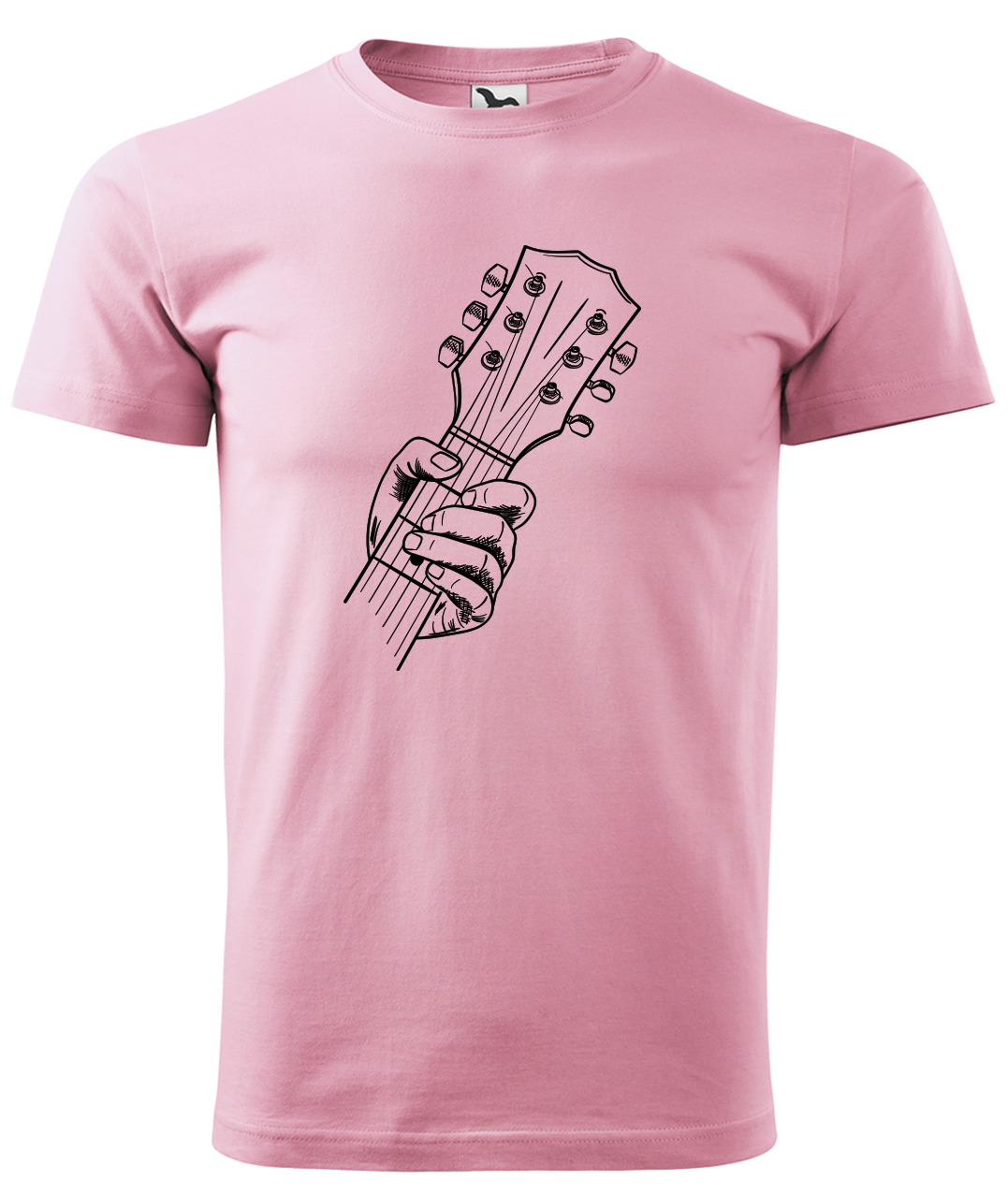 Dětské tričko s kytarou - Hlava kytary Velikost: 4 roky / 110 cm, Barva: Růžová (30)