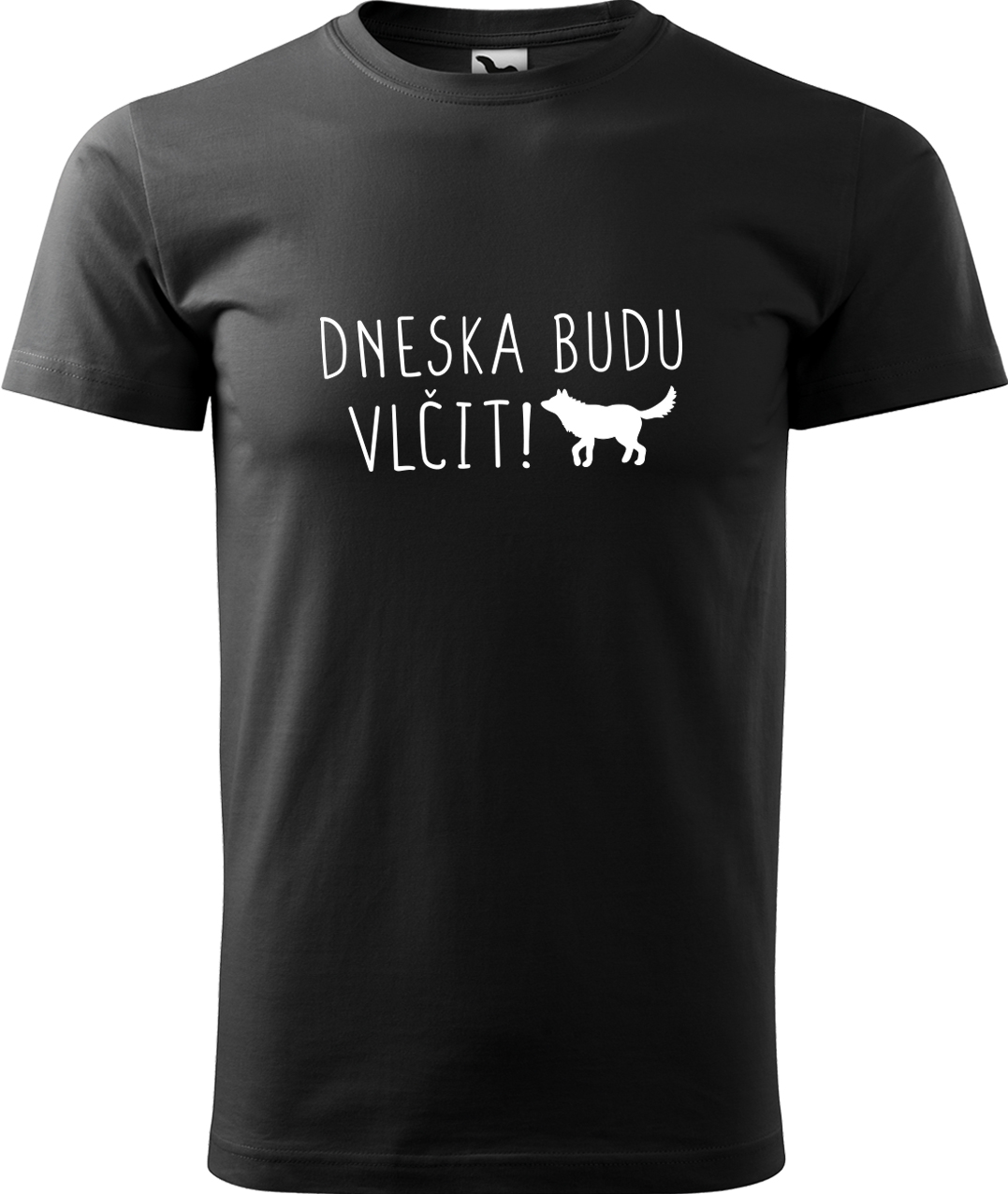 Pánské tričko s vlkem - Dneska budu vlčit! Velikost: 3XL, Barva: Černá (01), Střih: pánský