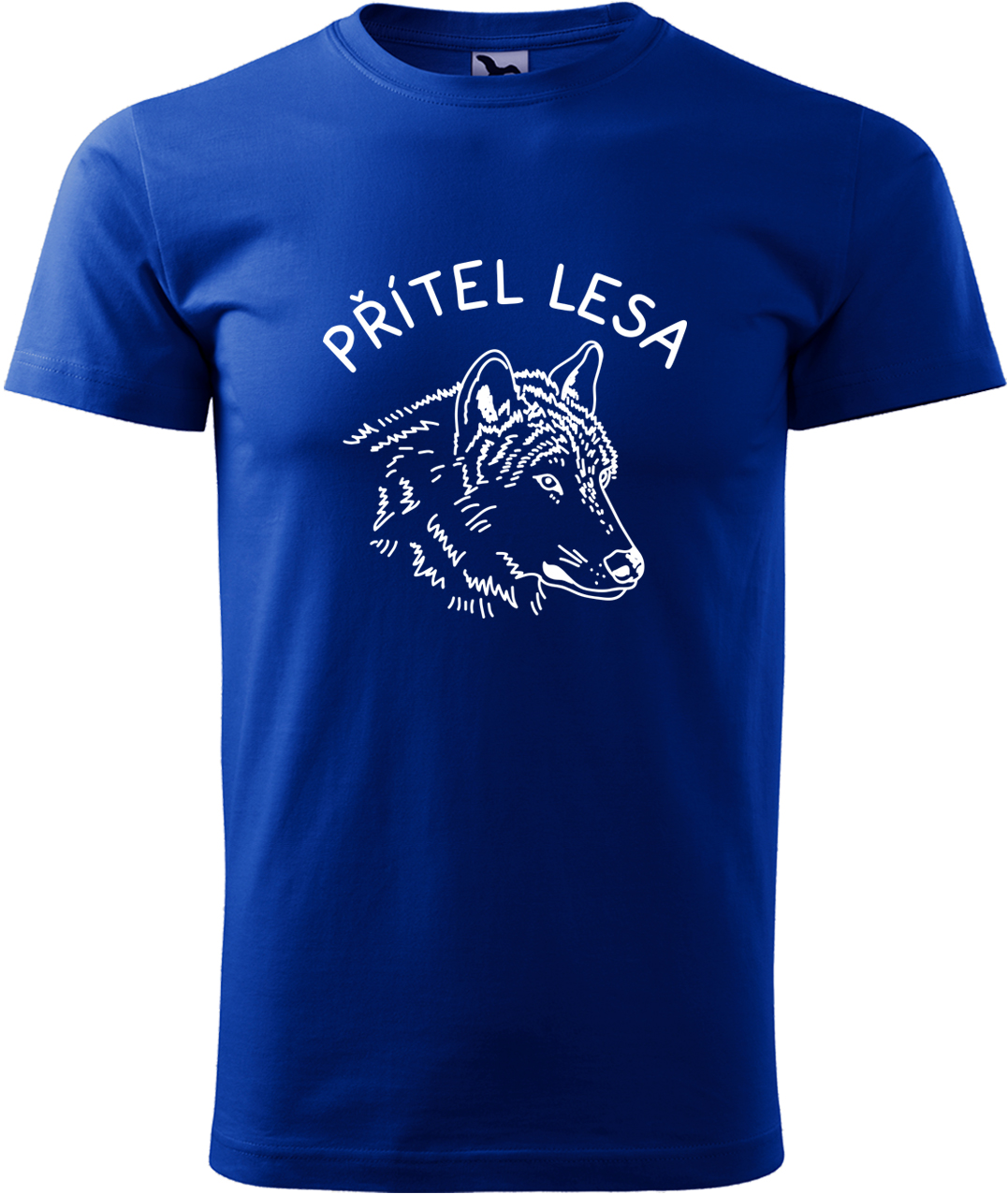Pánské tričko s vlkem - Přítel lesa Velikost: L, Barva: Královská modrá (05), Střih: pánský