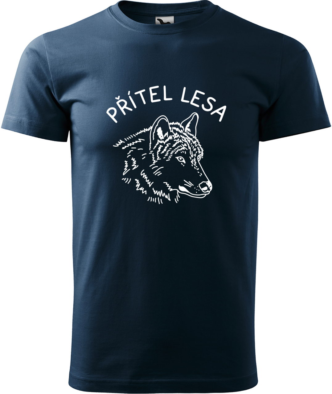 Pánské tričko s vlkem - Přítel lesa Velikost: 3XL, Barva: Námořní modrá (02), Střih: pánský