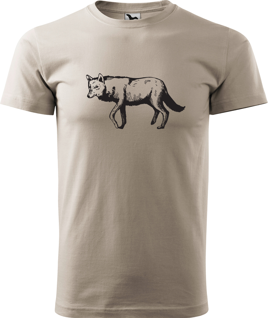 Pánské tričko s vlkem - Vlk Velikost: XL, Barva: Ledově šedá (51), Střih: pánský