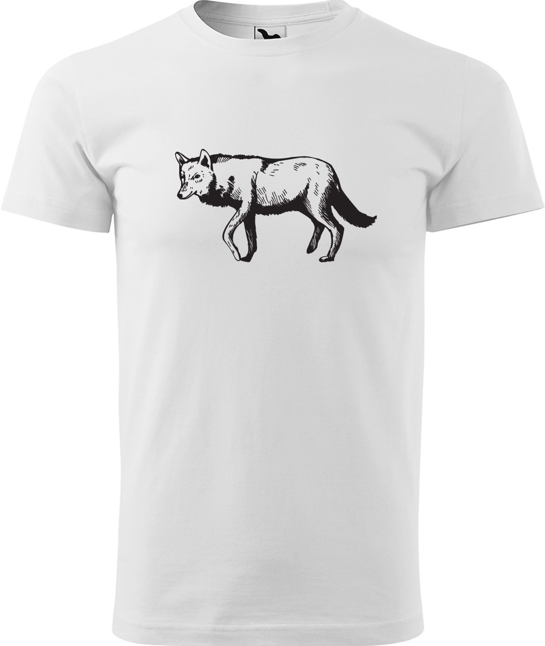 Pánské tričko s vlkem - Vlk Velikost: L, Barva: Bílá (00), Střih: pánský