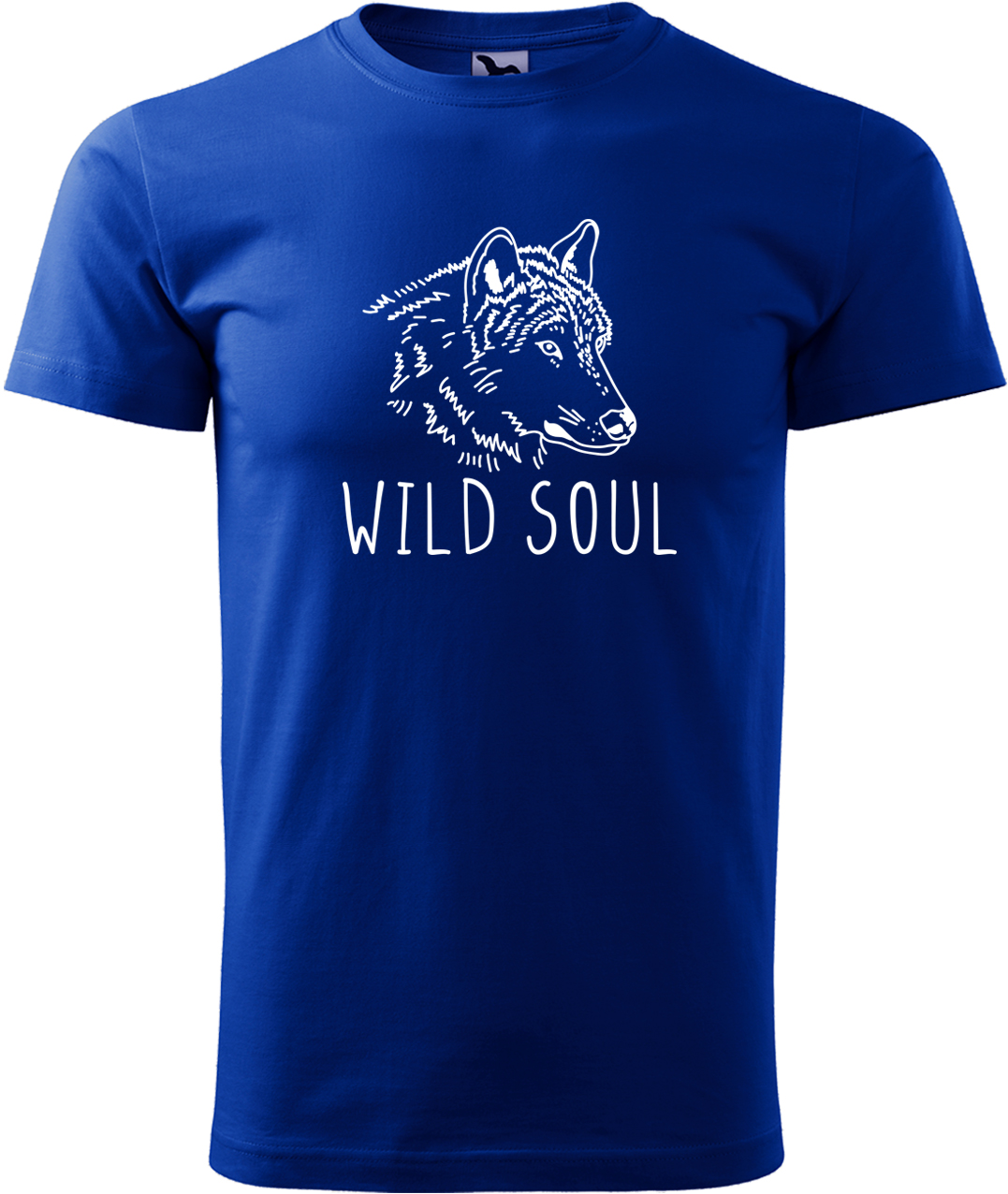 Pánské tričko s vlkem - Wild soul Velikost: 3XL, Barva: Královská modrá (05), Střih: pánský