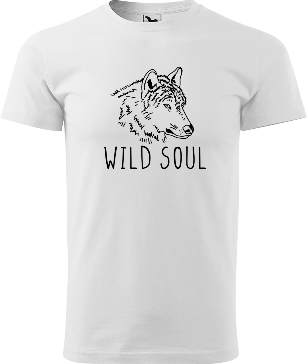 Pánské tričko s vlkem - Wild soul Velikost: XL, Barva: Bílá (00), Střih: pánský