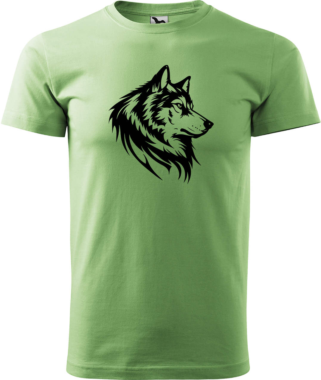 Pánské tričko s vlkem - Wolf Velikost: M, Barva: Trávově zelená (39), Střih: pánský