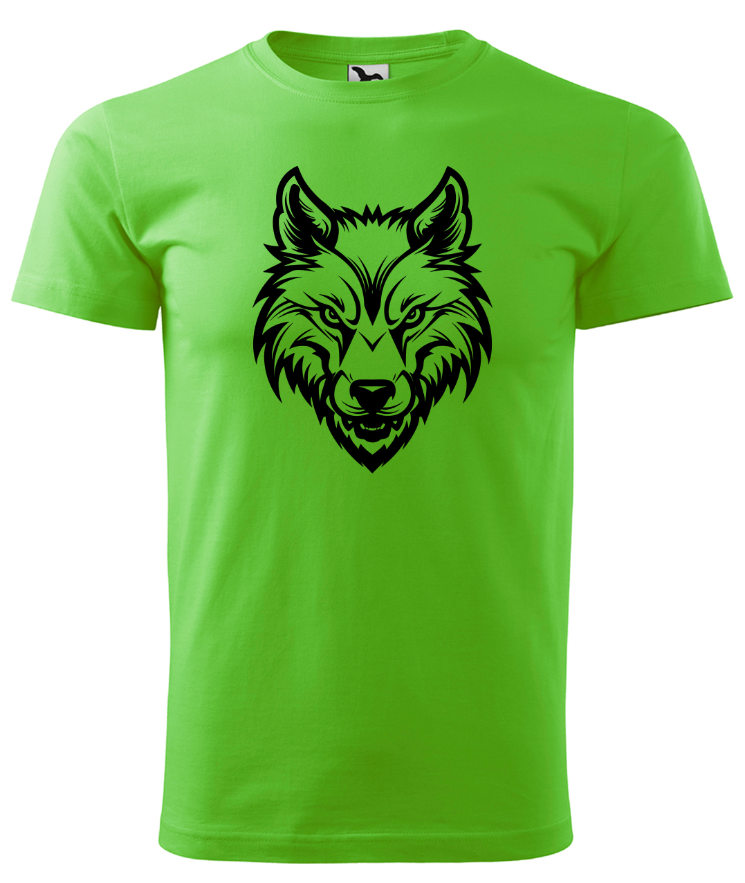 Dětské tričko s vlkem - Alfa samec Velikost: 12 let / 158 cm, Barva: Apple Green (92), Délka rukávu: Krátký rukáv
