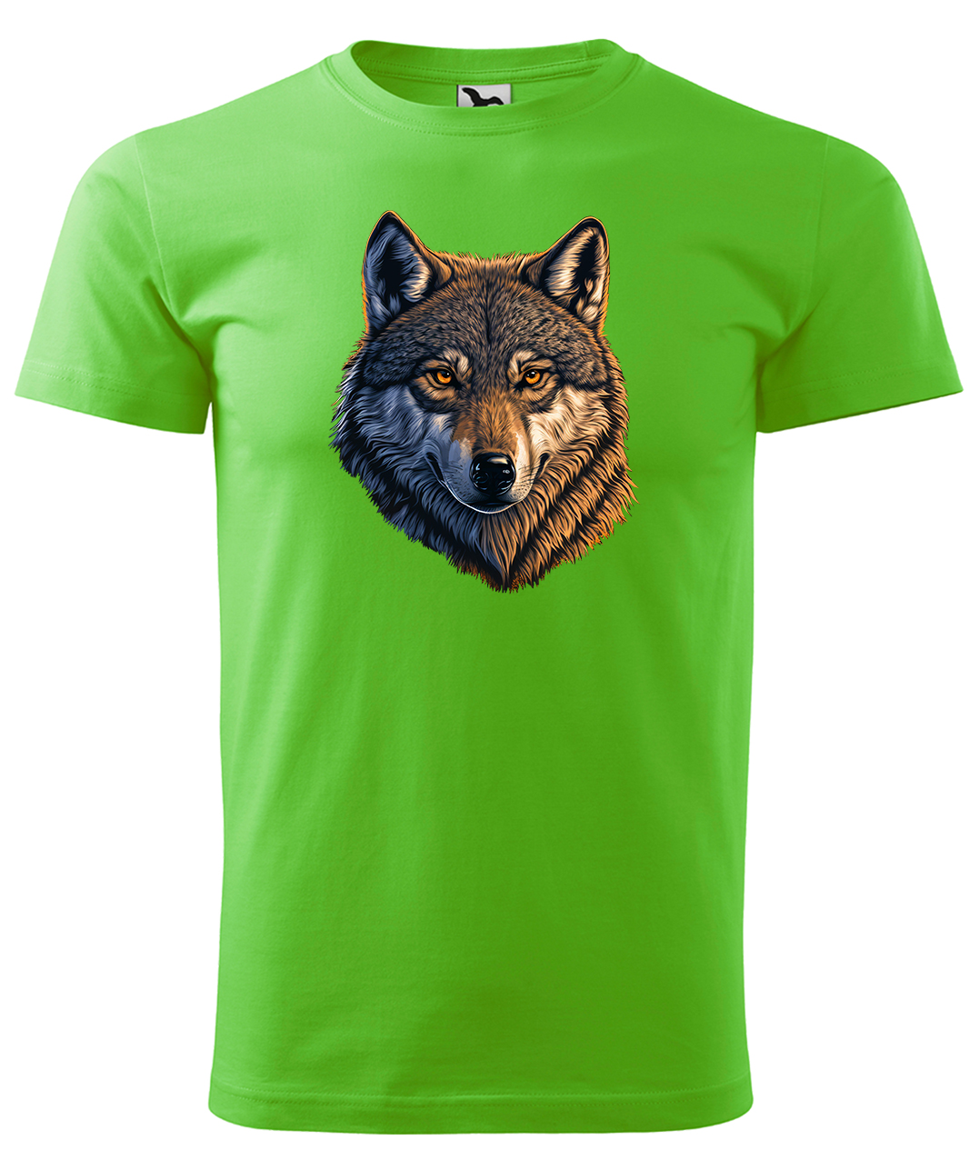 Dětské tričko s vlkem - Hlava vlka Velikost: 6 let / 122 cm, Barva: Apple Green (92), Délka rukávu: Krátký rukáv