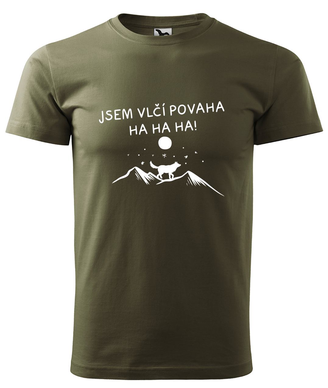 Dětské tričko s vlkem - Vlčí povaha Velikost: 4 roky / 110 cm, Barva: Military (69), Délka rukávu: Krátký rukáv