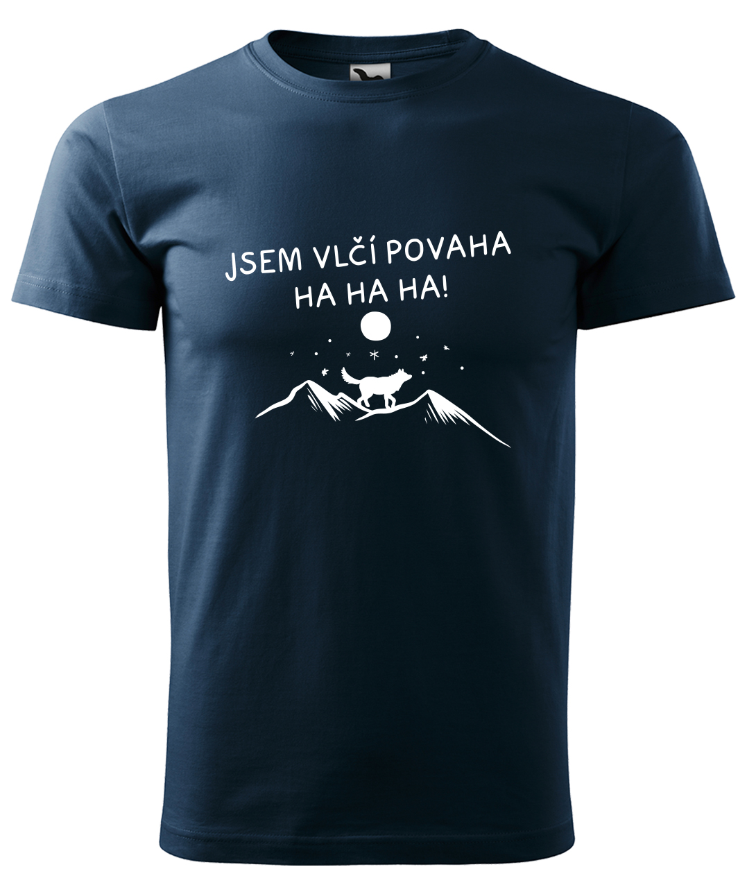 Dětské tričko s vlkem - Vlčí povaha Velikost: 4 roky / 110 cm, Barva: Námořní modrá (02), Délka rukávu: Krátký rukáv