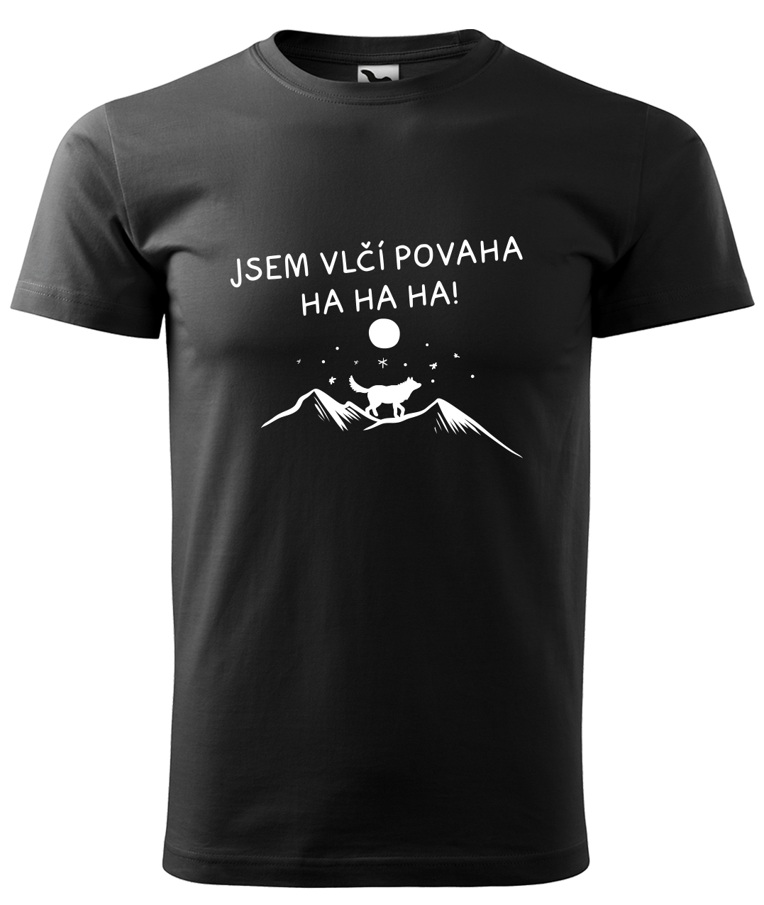 Dětské tričko s vlkem - Vlčí povaha Velikost: 4 roky / 110 cm, Barva: Černá (01), Délka rukávu: Krátký rukáv