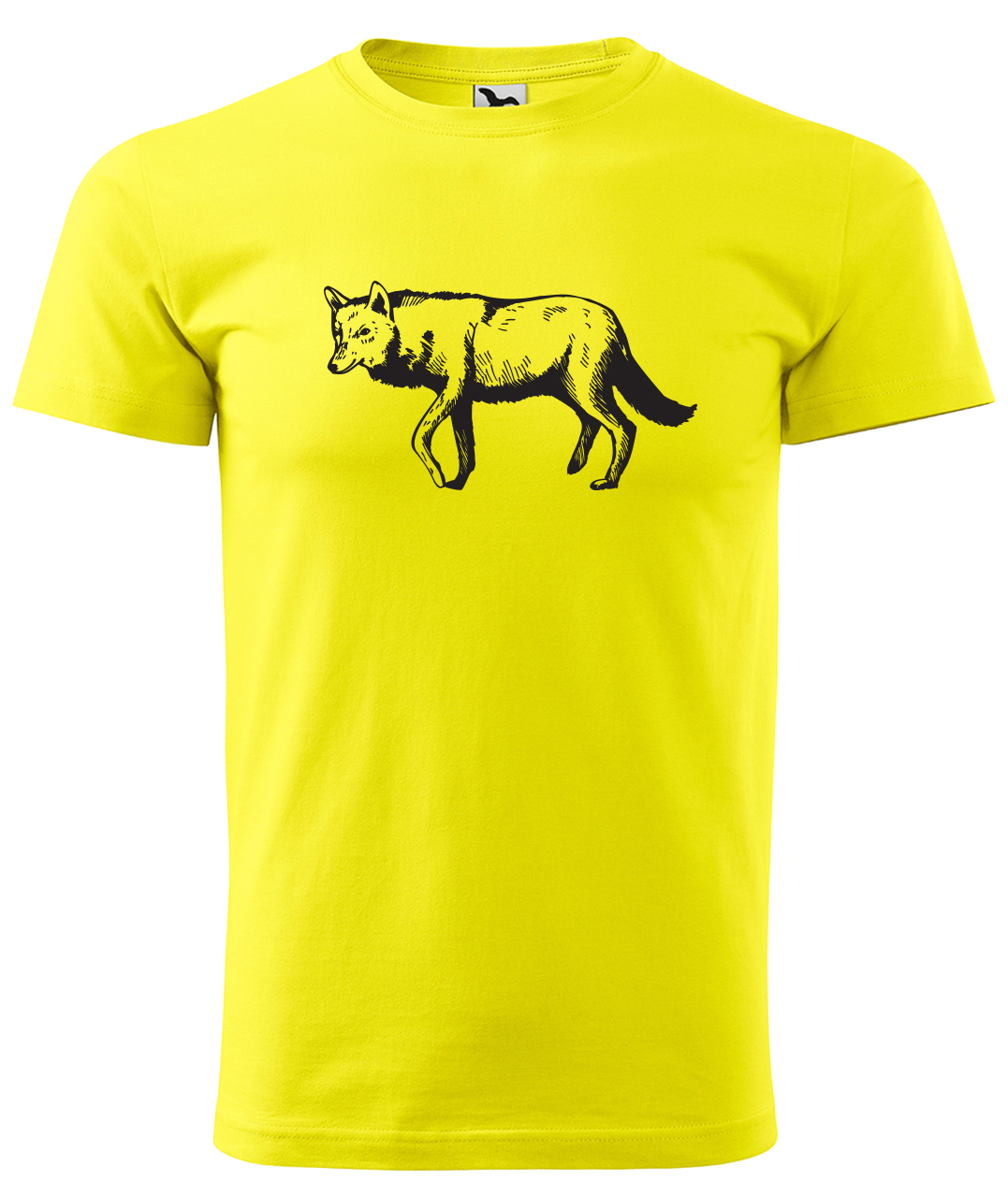 Dětské tričko s vlkem - Vlk Velikost: 4 roky / 110 cm, Barva: Žlutá (04), Délka rukávu: Krátký rukáv