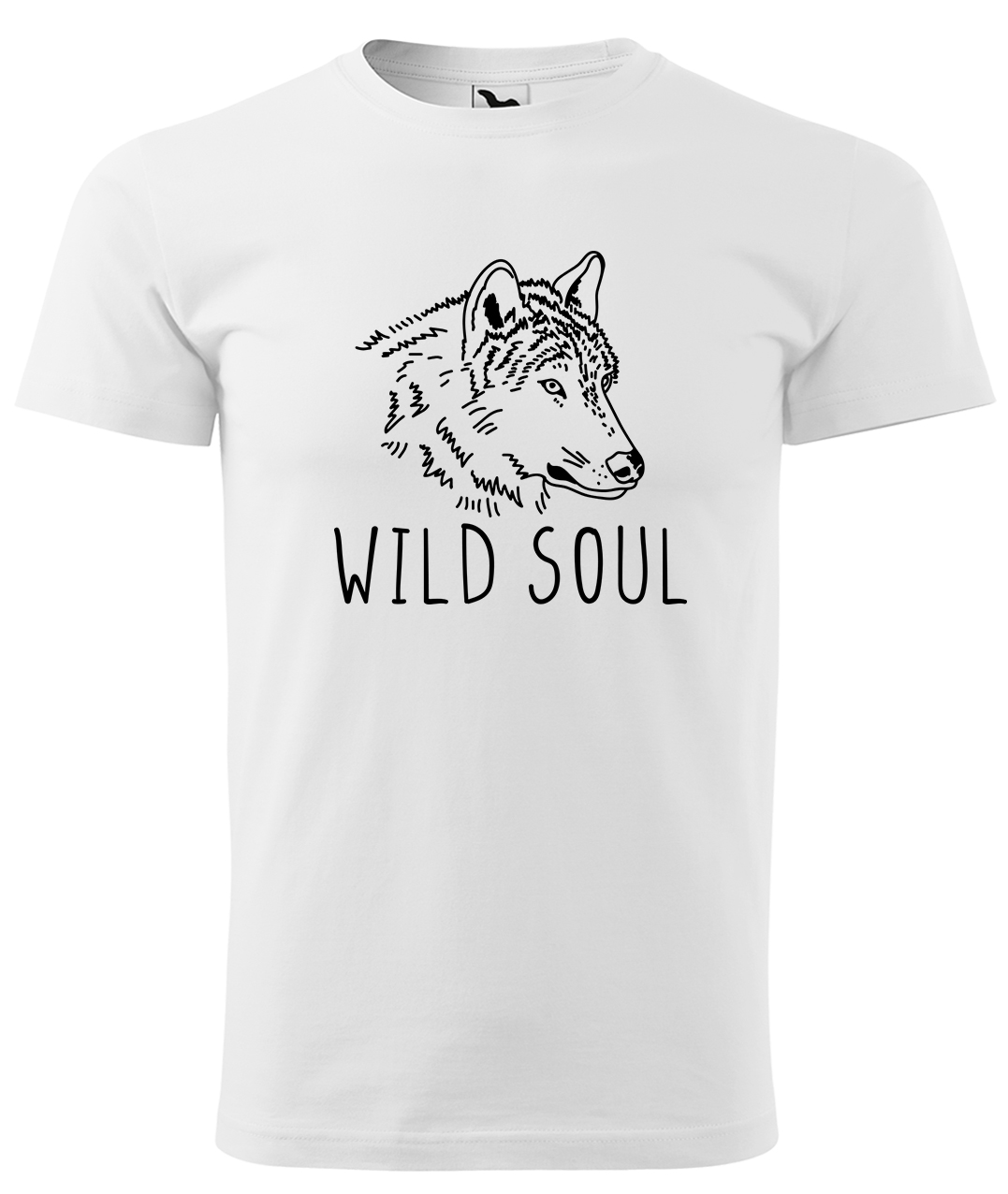 Dětské tričko s vlkem - Wild soul Velikost: 10 let / 146 cm, Barva: Bílá (00), Délka rukávu: Krátký rukáv