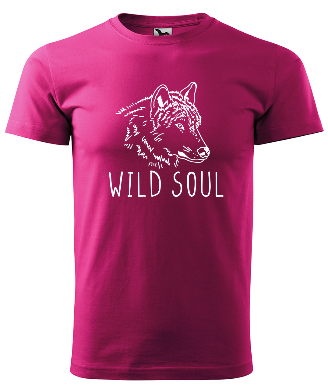 Dětské tričko s vlkem - Wild soul Velikost: 4 roky / 110 cm, Barva: Malinová (63), Délka rukávu: Krátký rukáv