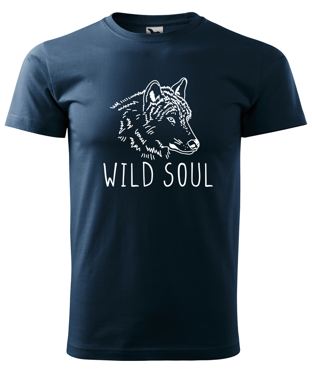 Dětské tričko s vlkem - Wild soul Velikost: 4 roky / 110 cm, Barva: Námořní modrá (02), Délka rukávu: Krátký rukáv