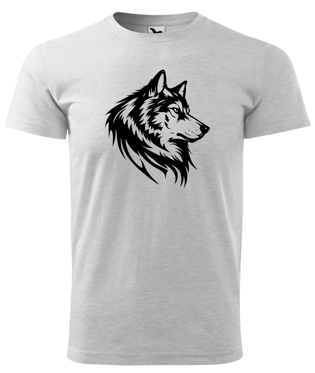 Dětské tričko s vlkem - Wolf Velikost: 4 roky / 110 cm, Barva: Světle šedý melír (03), Délka rukávu: Krátký rukáv