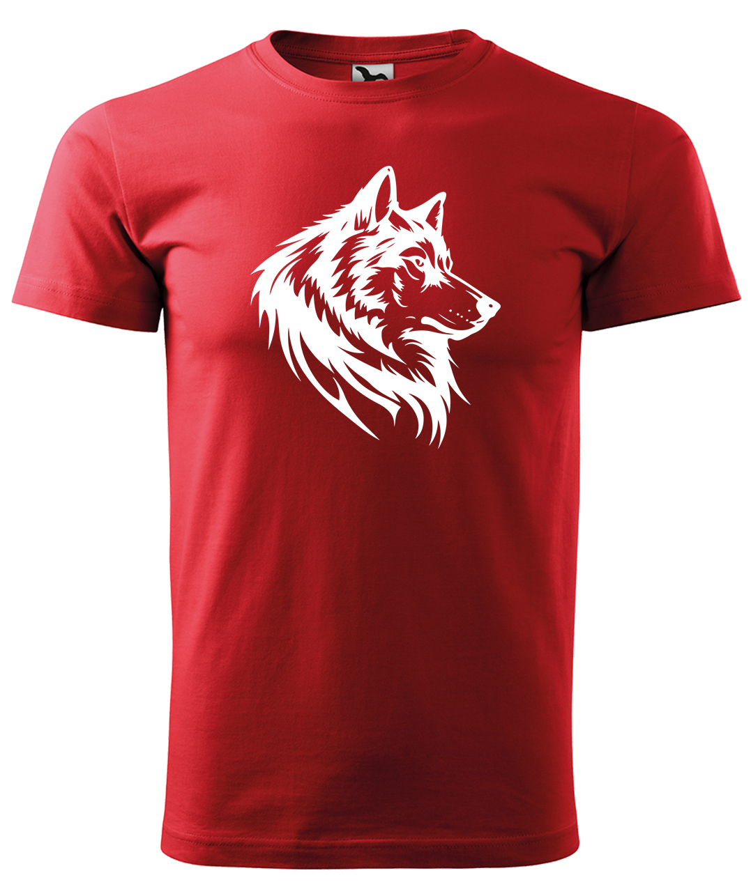 Dětské tričko s vlkem - Wolf Velikost: 6 let / 122 cm, Barva: Červená (07), Délka rukávu: Krátký rukáv