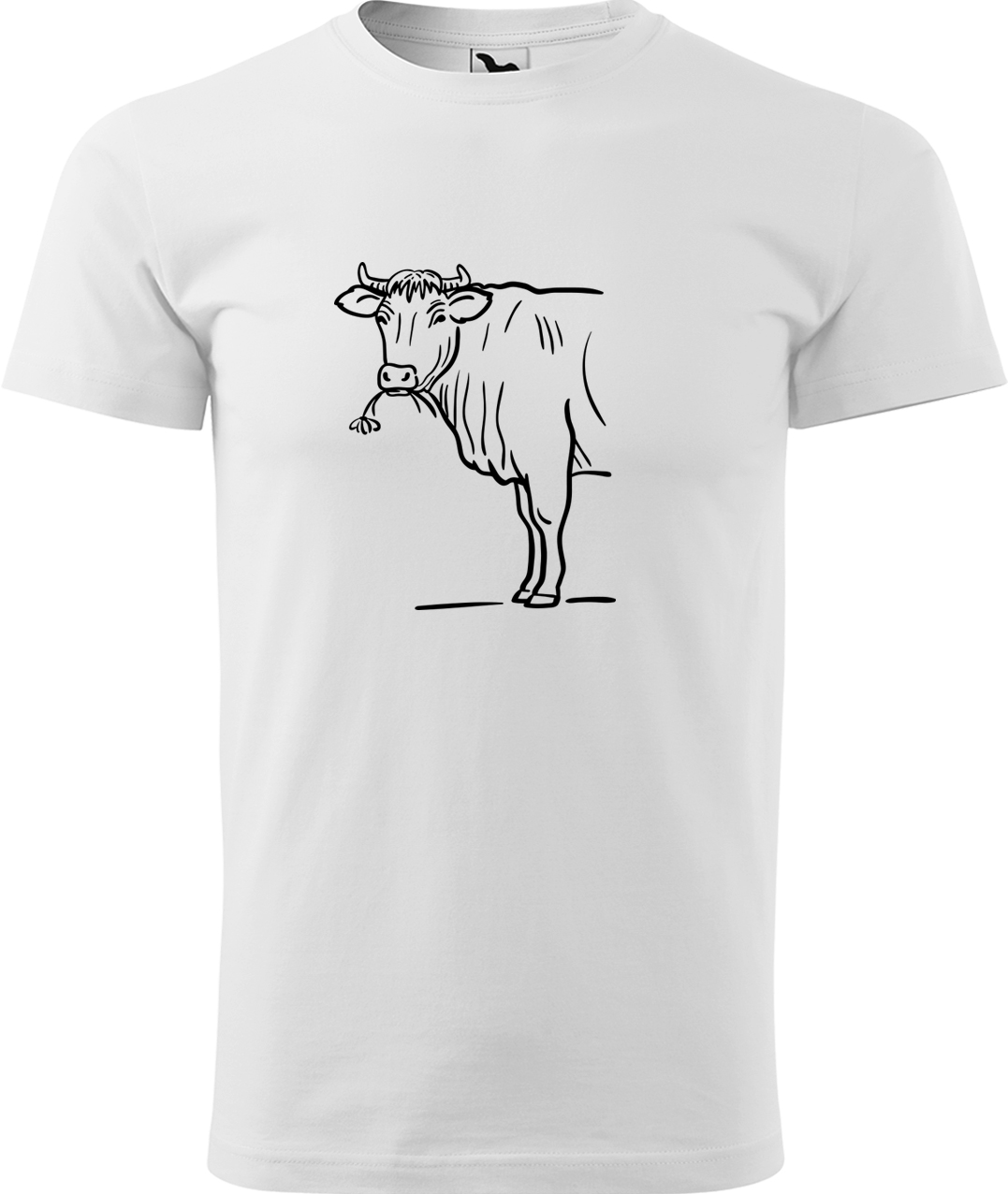 Pánské tričko s krávou - Býk Velikost: M, Barva: Bílá (00)