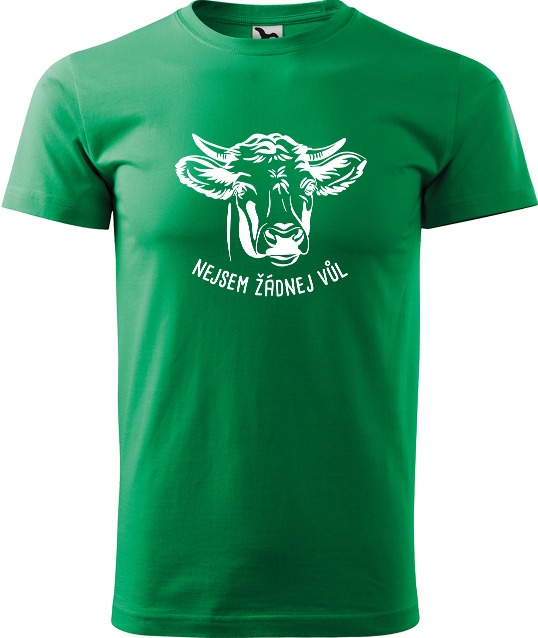 Pánské tričko s krávou - Nejsem žádnej vůl Velikost: M, Barva: Středně zelená (16), Střih: pánský