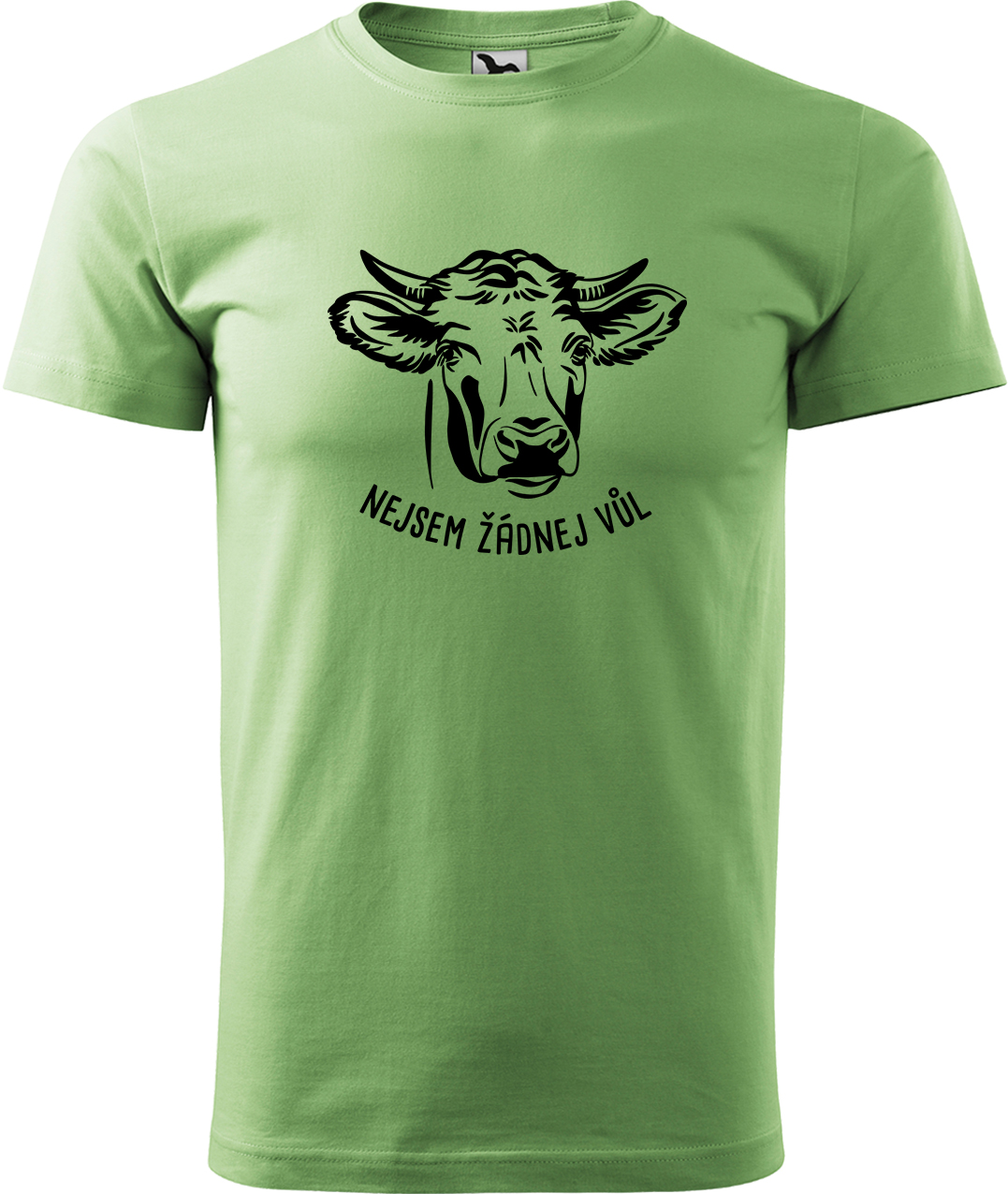 Pánské tričko s krávou - Nejsem žádnej vůl Velikost: M, Barva: Trávově zelená (39), Střih: pánský
