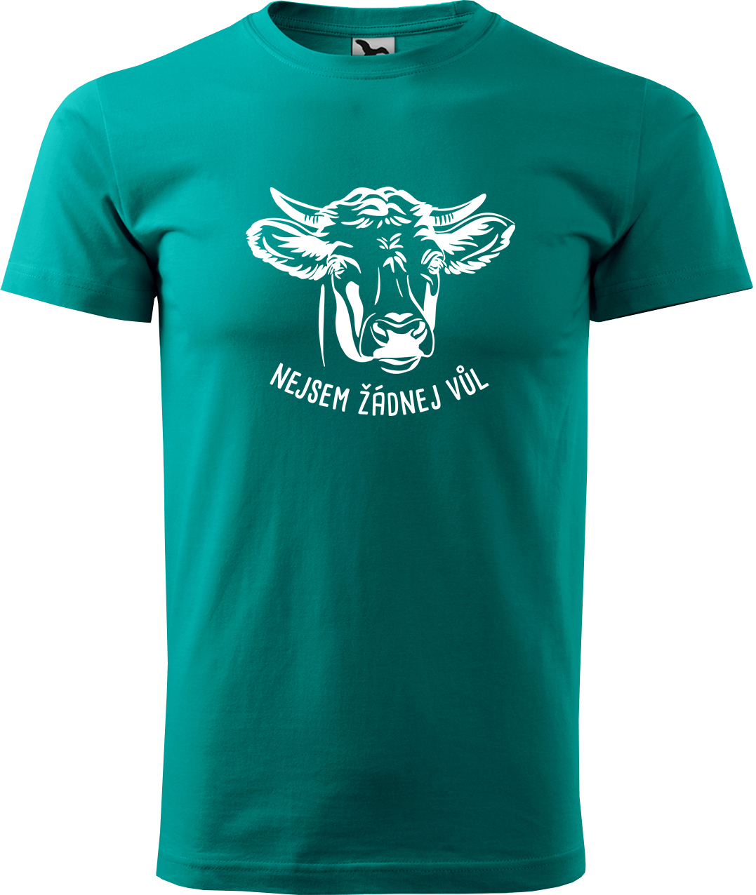 Pánské tričko s krávou - Nejsem žádnej vůl Velikost: M, Barva: Emerald (19), Střih: pánský