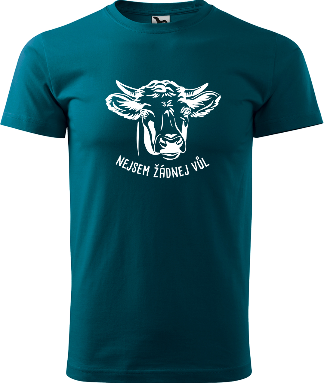 Pánské tričko s krávou - Nejsem žádnej vůl Velikost: M, Barva: Petrolejová (93), Střih: pánský