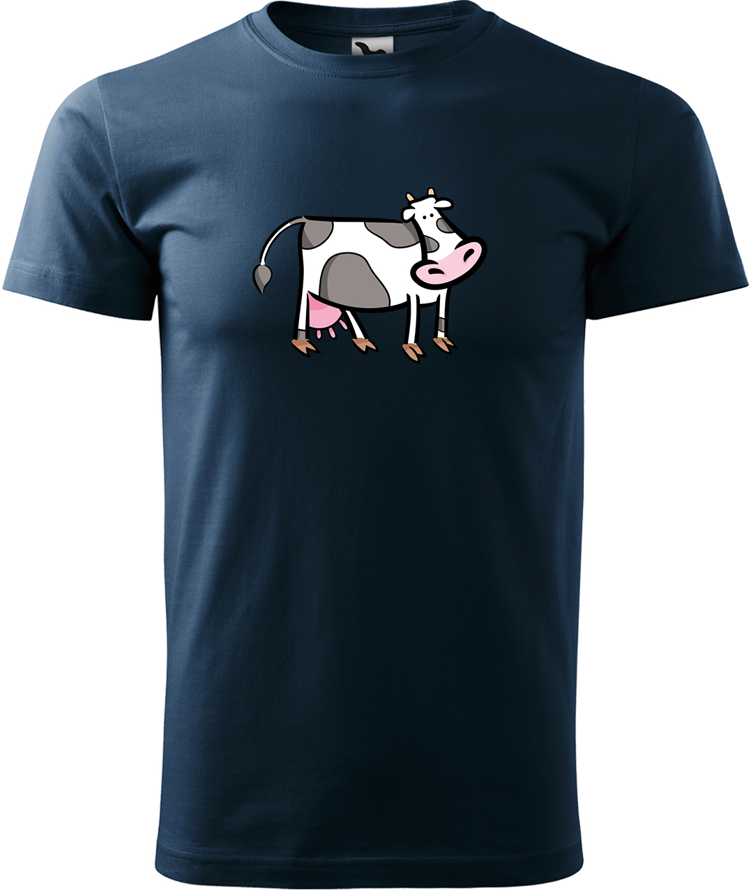Pánské tričko s krávou - Kravička Velikost: 3XL, Barva: Námořní modrá (02), Střih: pánský
