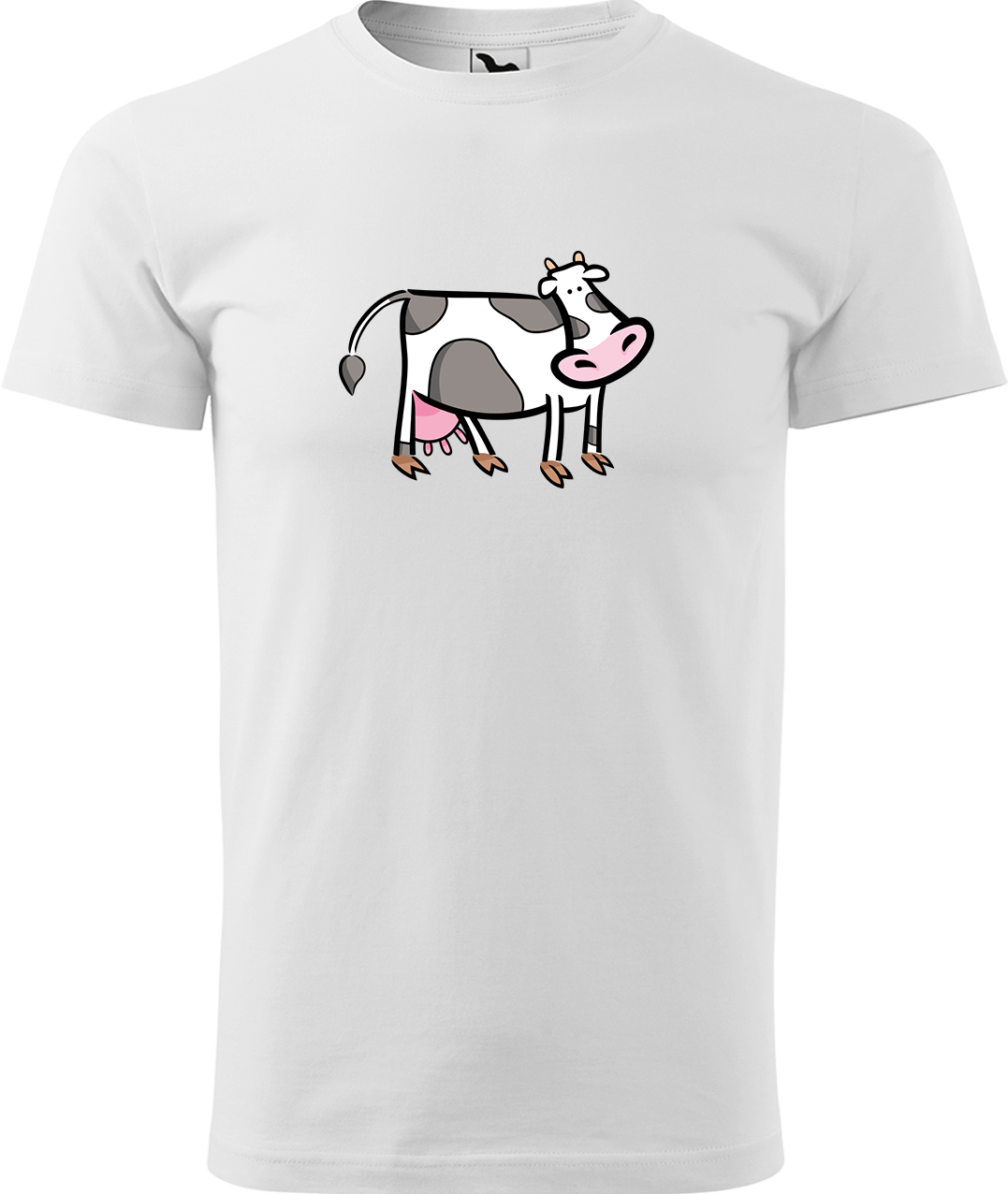 Pánské tričko s krávou - Kravička Velikost: M, Barva: Bílá (00), Střih: pánský