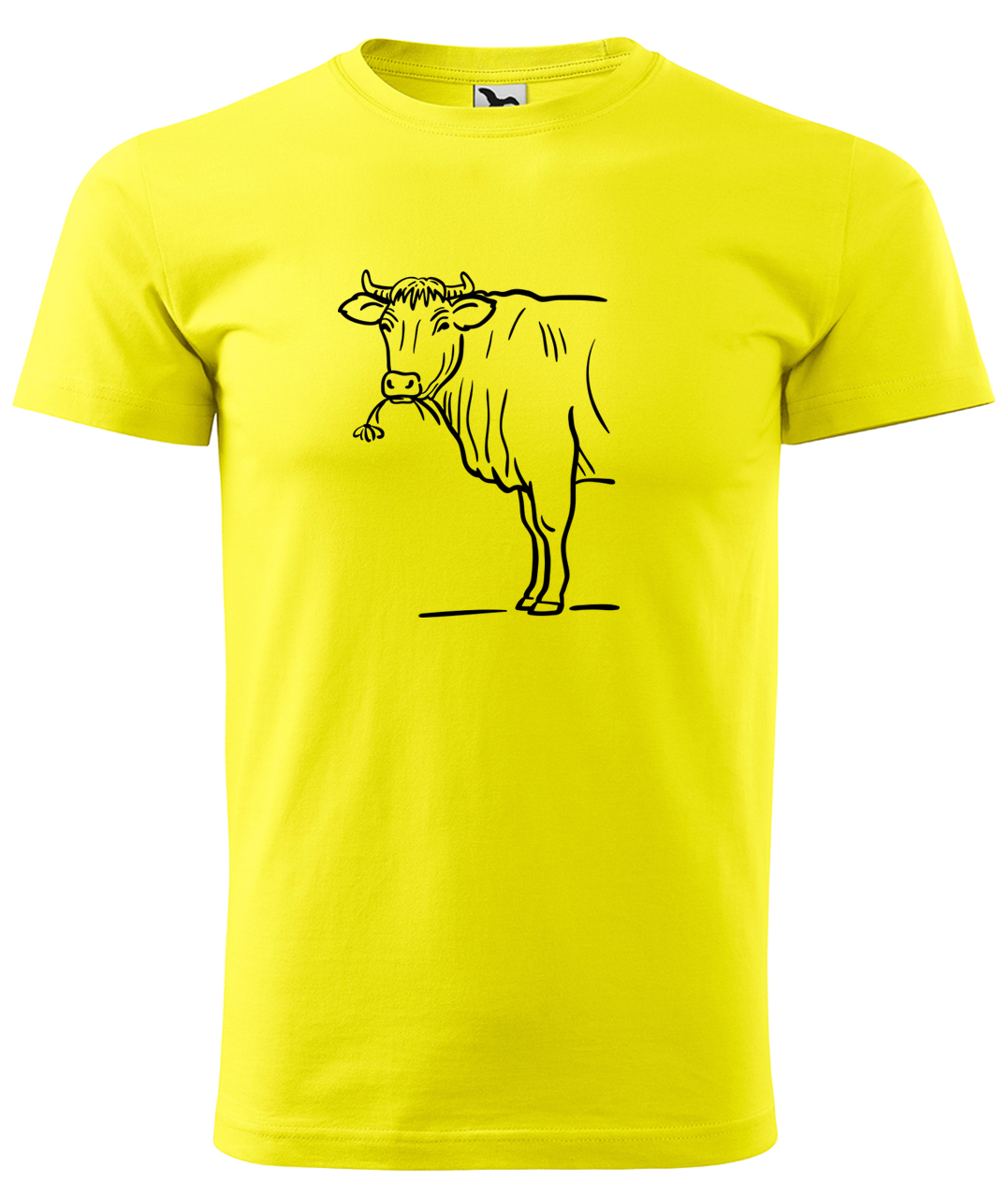 Dětské tričko s krávou - Býk Velikost: 4 roky / 110 cm, Barva: Žlutá (04), Délka rukávu: Krátký rukáv