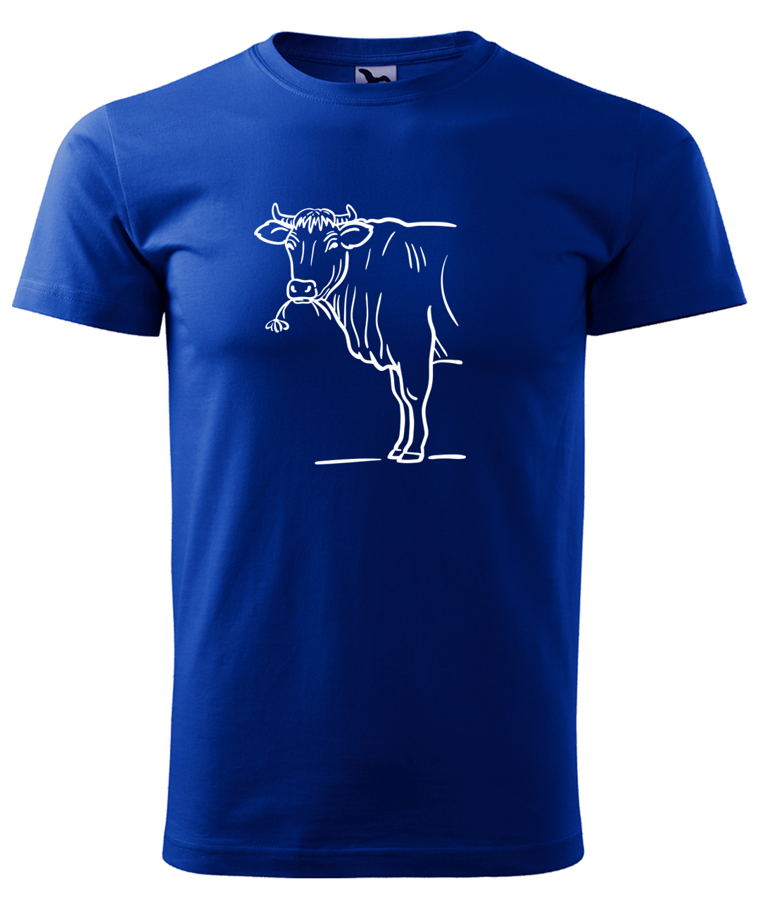 Dětské tričko s krávou - Býk Velikost: 4 roky / 110 cm, Barva: Královská modrá (05), Délka rukávu: Krátký rukáv