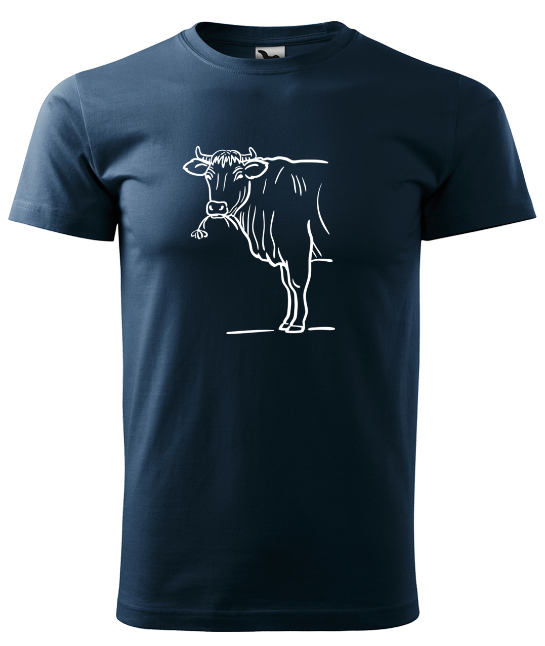 Dětské tričko s krávou - Býk Velikost: 4 roky / 110 cm, Barva: Námořní modrá (02), Délka rukávu: Krátký rukáv