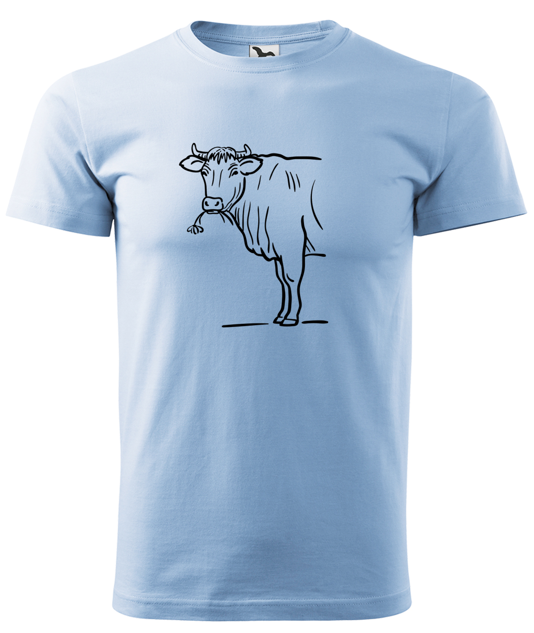 Dětské tričko s krávou - Býk Velikost: 10 let / 146 cm, Barva: Nebesky modrá (15), Délka rukávu: Krátký rukáv