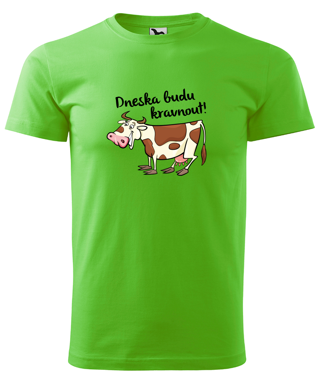 Dětské tričko s krávou - Dneska budu kravnout! Velikost: 4 roky / 110 cm, Barva: Apple Green (92), Délka rukávu: Krátký rukáv